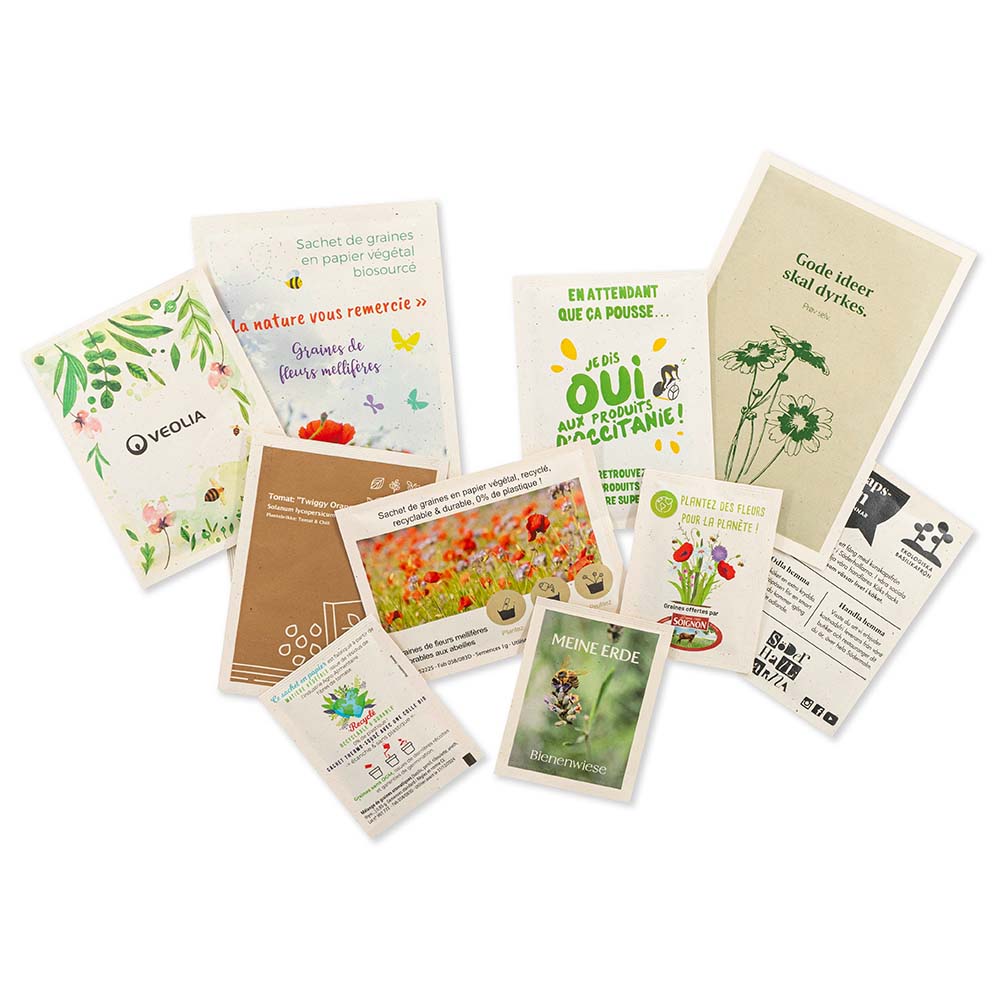 Seed packets 60 x 80 mm tomato fibre paper